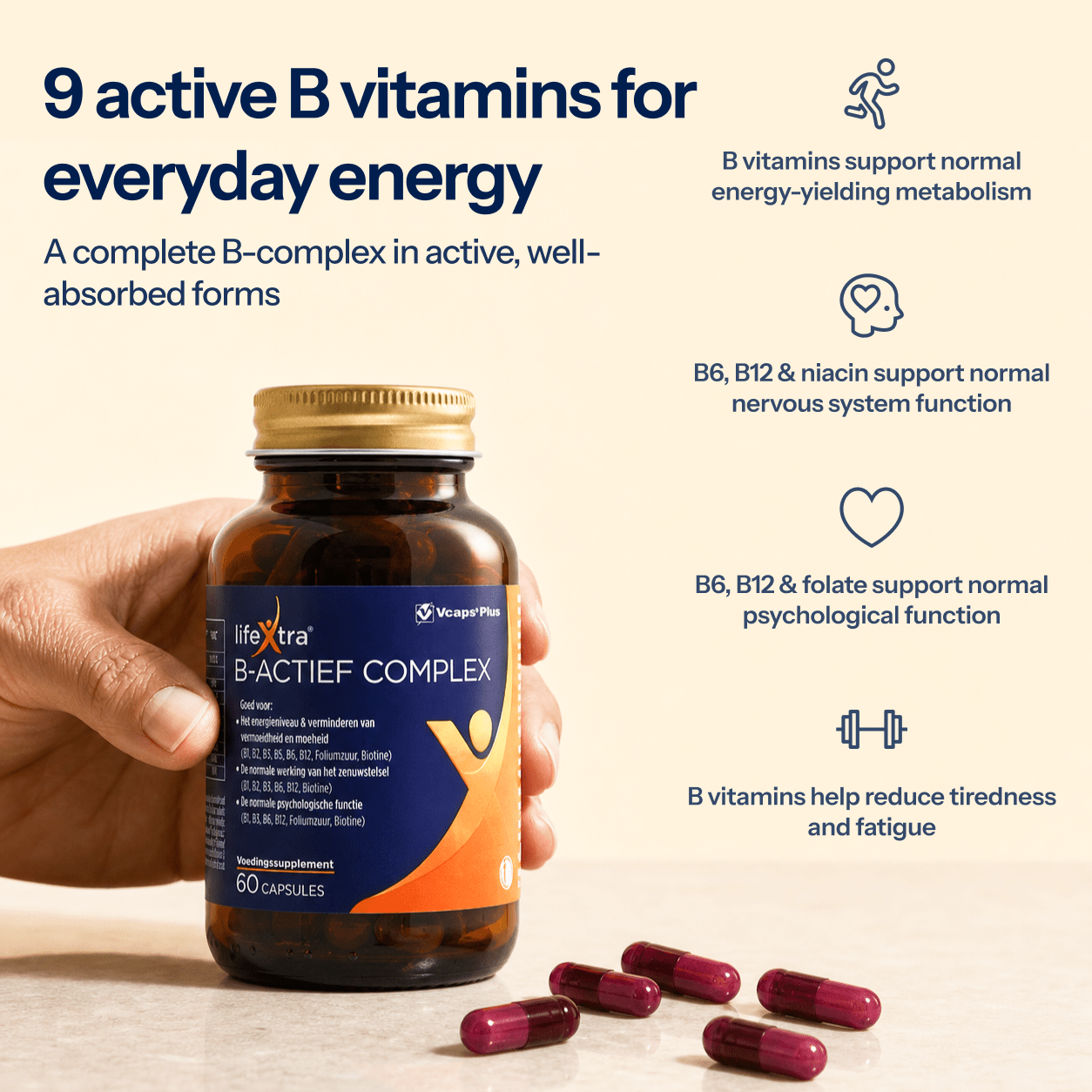 LifeXtra B-Active Complex | Vitamin B Complex Supplement - TAB Vitamins