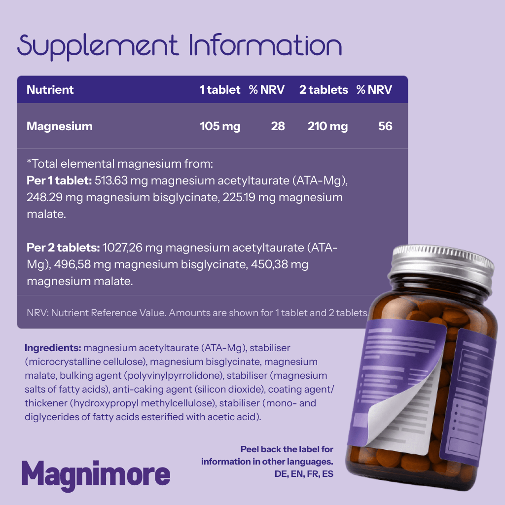 Magnimore Plus 60 | Magnesium Supplement - TAB Vitamins