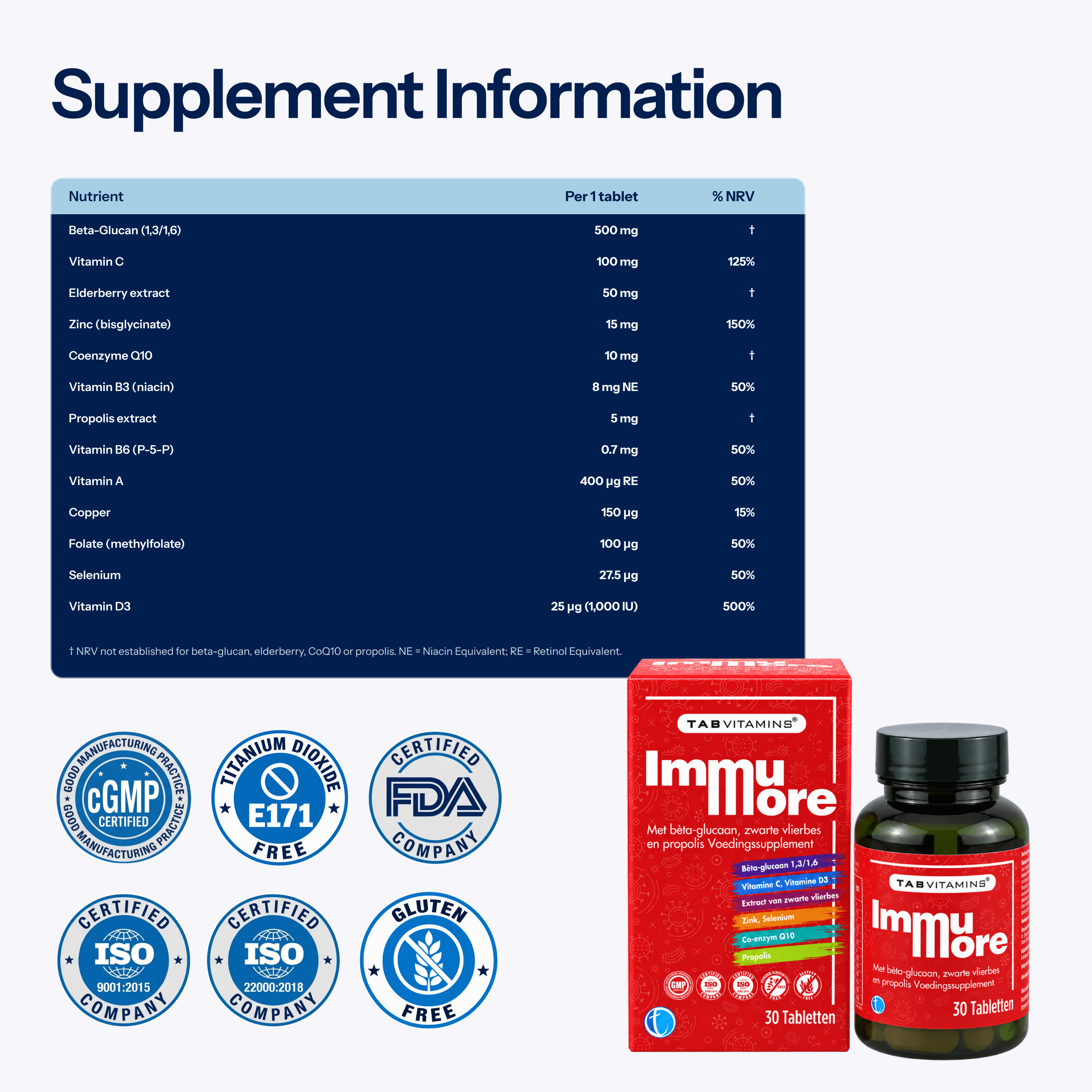 TAB Vitamins Immumore | Multivitamin Supplement - TAB Vitamins