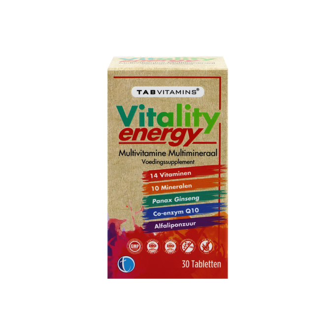 TAB Vitamins Vitality Energy | Multivitamine- en multimineraalsupplement 