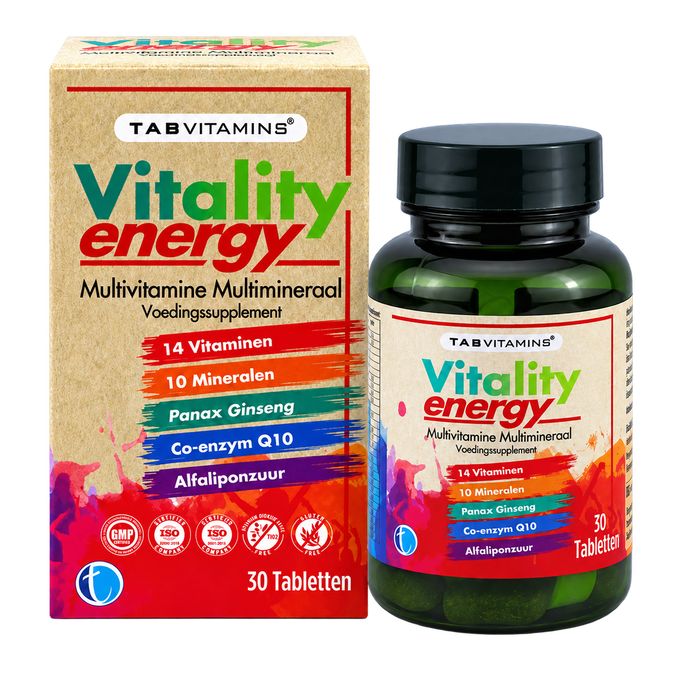 TAB Vitamins Vitality Energy | Multivitamine- en multimineraalsupplement 